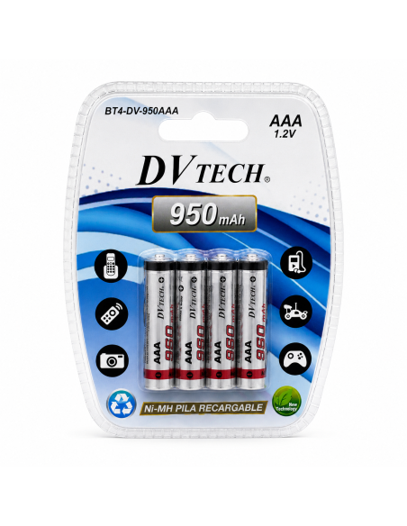 4PILAS RECARGABLE AAA 950MAH *MAD*