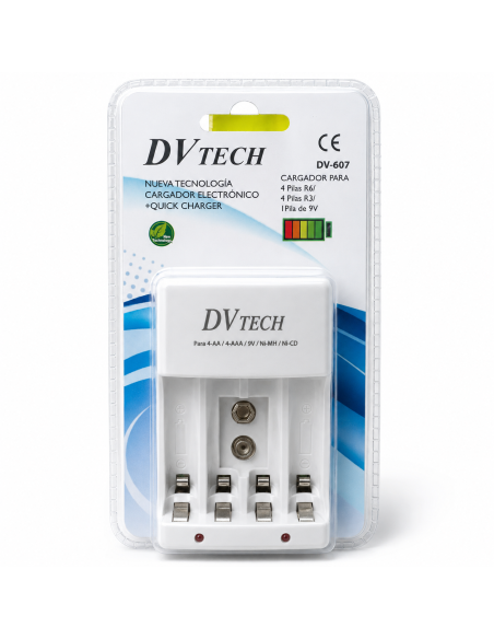 CARGADOR PARA PILA AA/AAA DV TECH *MAD*