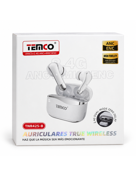 Auriculares TEMCO TNR425-B Bluetooth 6.0 y 2.4GHz