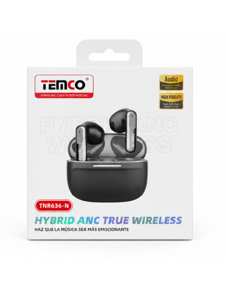 Auriculares TEMCO TNR636-N ANC Bluetooth