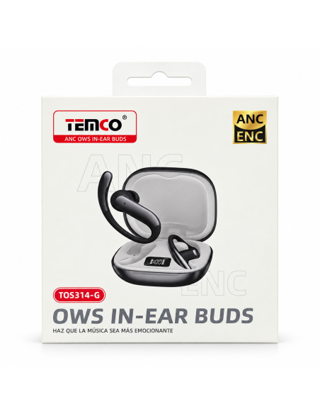 Auriculares TEMCO TOS314-G con ANC y Bluetooth 6.0