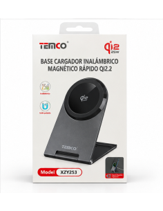 Base carga magnética TEMCO Qi2.2 25W plegable