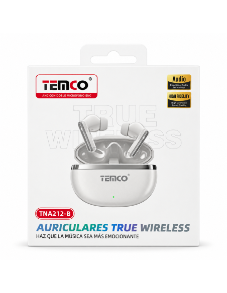 Auriculares TEMCO TNA212-B Bluetooth 6.0 ANC | Compra
