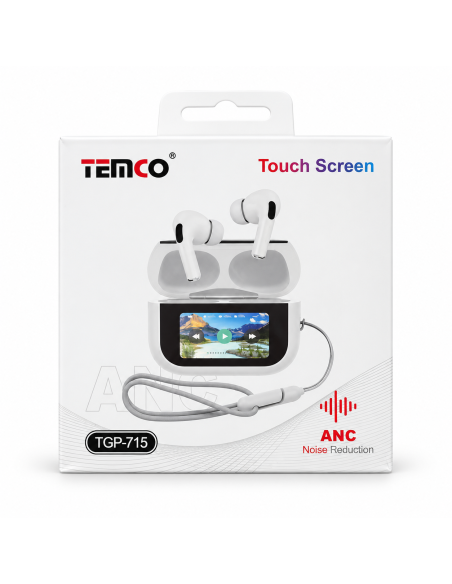 Auriculares TWS TEMCO TGP-715 con estuche pantalla táctil