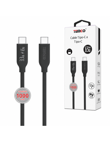 CABLE TYPO-C A C 65W 1M CTC65103-N TEMCO