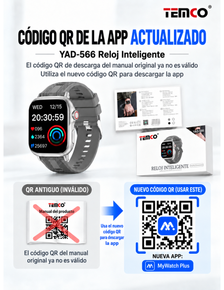 Reloj digital TEMCO YAD-566 con pantalla táctil
