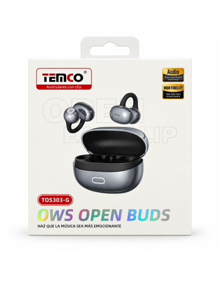 Auriculares TEMCO TOS303-G con clip y Bluetooth