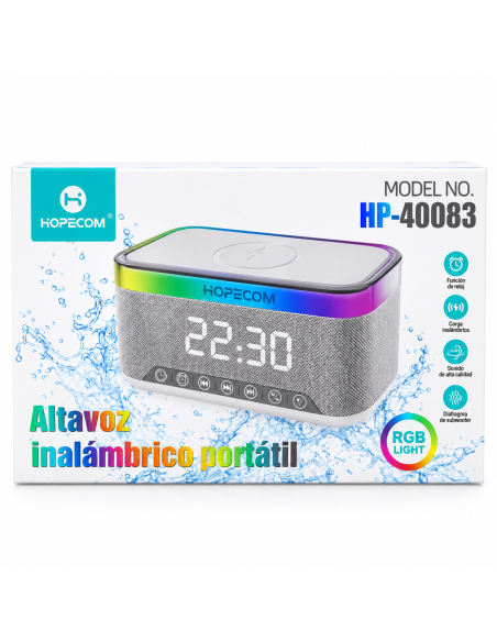 Altavoz Bluetooth TEMCO HP-40083 con carga inalámbrica