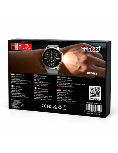 Reloj Digital TEMCO DWH81-P AMOLED 1,43"