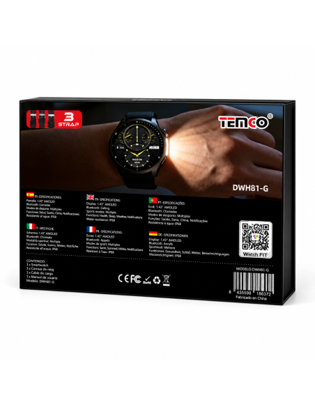 Smartwatch TEMCO DWH81-G AMOLED 1,43"