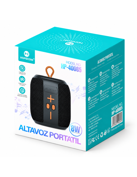 Altavoz Bluetooth TEMCO HP-40085 8W portátil