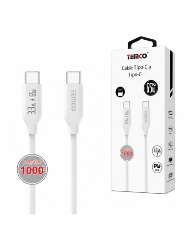 CABLE TYPO-C A C 65W 1M CTC65103-B TEMCO