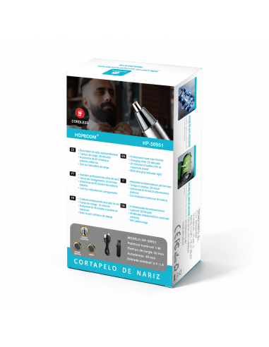 Cortapelos de nariz HOPECOM HP-50951 | Carga USB