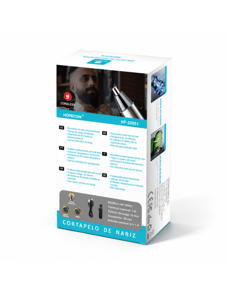 Cortapelos de nariz HOPECOM HP-50951 | Carga USB