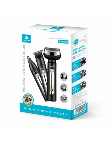 Kit de aseo 3 en 1 HOPECOM HP-50958 | Carga USB