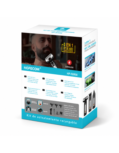 Kit de aseo 3 en 1 HOPECOM HP-50958 | Carga USB