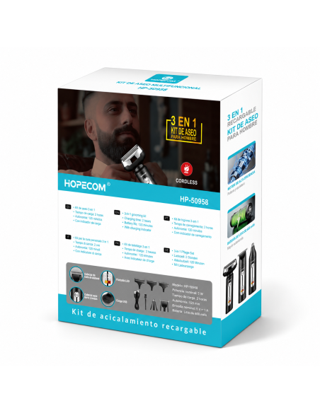 Kit de aseo 3 en 1 HOPECOM HP-50958 | Carga USB