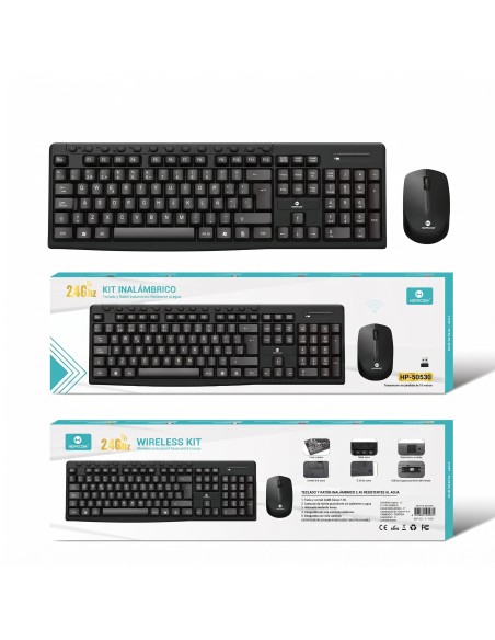 KIT TECLADOR Y RATON 2.4G HP-50530 HOPECOM