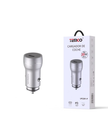 CARGADOR COCHE 20W LPC201-P TEMCO