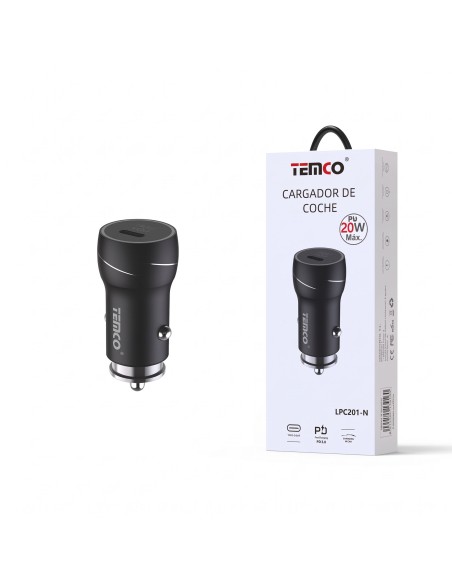 CARGADOR COCHE 20W LPC201-N  TEMCO