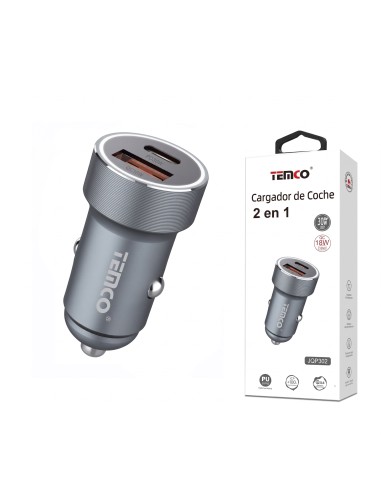 CARGADOR COCHE 2EN1 30W JQP302 TEMCO