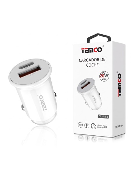CARGADOR COCHE PD20W DLH02-B  TEMCO