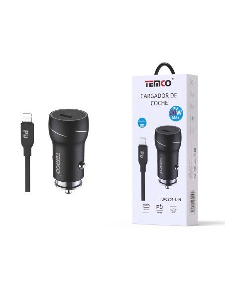 CARGADOR COCHE IOS 20W LPC201-L-N  TEMCO