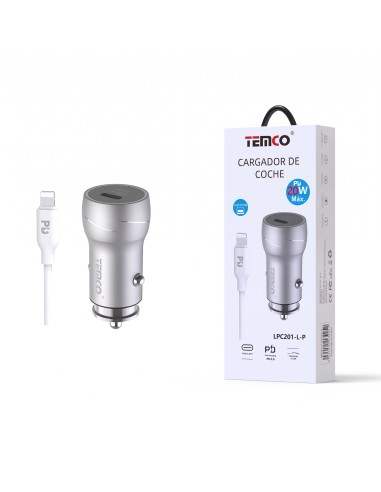 CARGADOR COCHE IOS 20W LPC201-L-P TEMCO