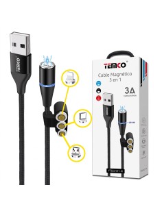 CABLE MAGNETICO 3IN 1 3A YTS53121  TEMCO
