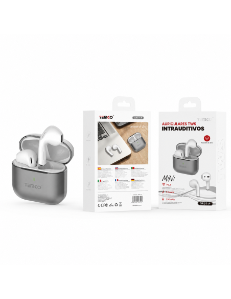 Auriculares TWS TEMCO GR07-P Estuche Aleación Zinc