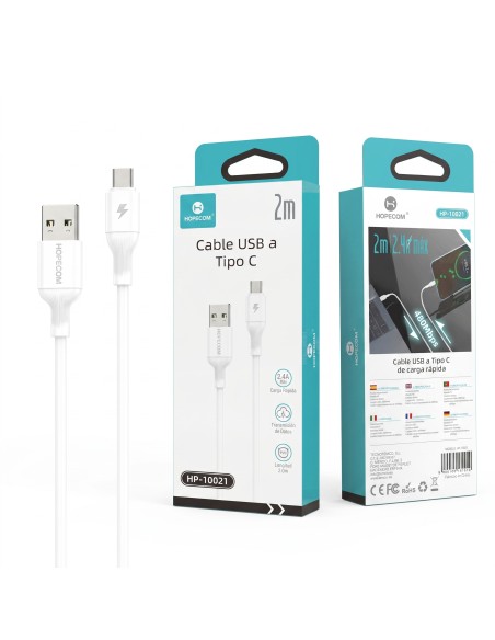 CABLE USB A TIPO C 2M HP-10021 HOPECOM