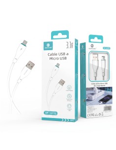 CABLE MICRO USB BLANCO  3.1A HP-10110 HOPECOM