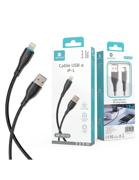 CABLE USB A IP-L 3.1A HP-10114 HOPECOM