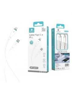 CABLE TIPO C A IP-L 30W BLANCO HP-10117 HOPECOM