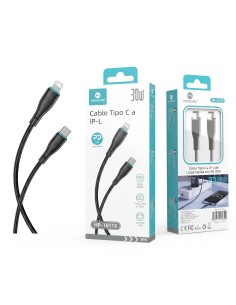 CABLE TIPO C A IP-L 30W NEGRO HP-10118 HOPECOM