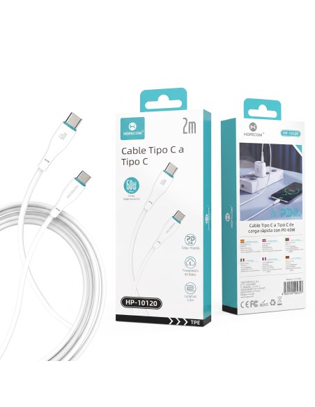 CABLE TIPO C A TIPO C 2M HP-10120 HOPECOM