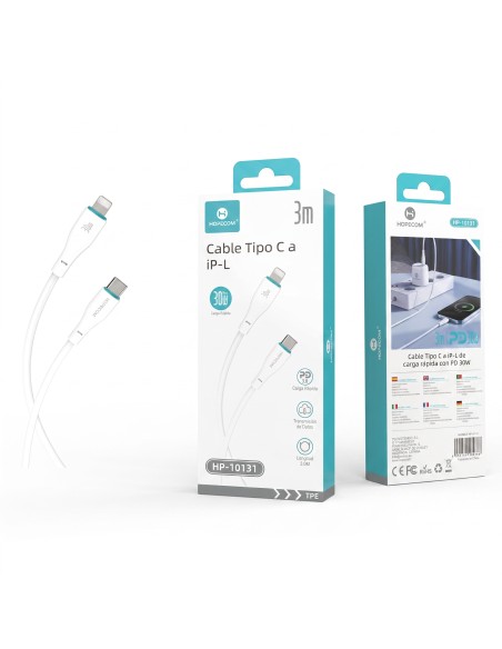 CABLE TIPO C A IP-L 3M HP-10131 HOPECOM