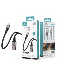 CABLE USB A TIPO C 5.0A NEGRO HP-10301 HOPECOM