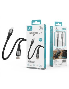 CABLE TIPO C A IP-L 30W NEGRO HP-10304 HOPECOM