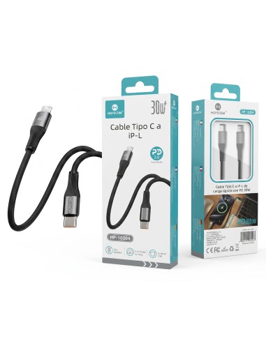 CABLE TIPO C A IP-L 30W NEGRO HP-10304 HOPECOM
