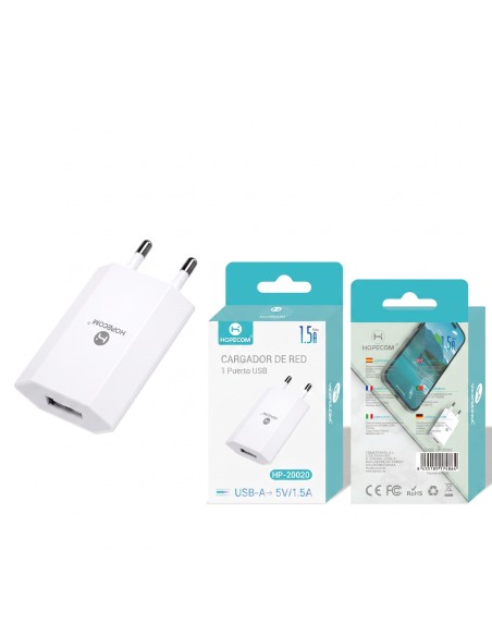 CARGADOR DE RED 1.5A HP-20020 HOPECOM