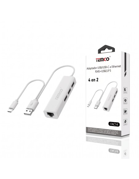 ADAPTADOR USB/C A RJ45 FAC14 TEMCO