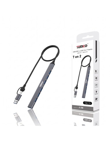 HUB USB-CY USB A 7PORTA 7EN2 FAC15 TEMCO