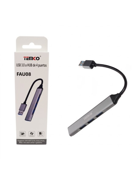 USB3.0 AHUB DE 4PUERTOS FAU08 TEMCO