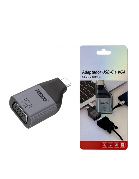 ADAPTADOR TYPE C A VGA FCV18 TEMCO