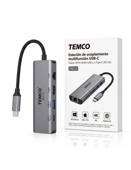 USB-C MULTIFUNCION CON NETWORK FSC13 TEMCO