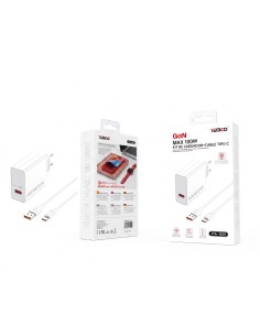 CARGADOR USB-C 100W C/CABLE JYA-100T TEMCO