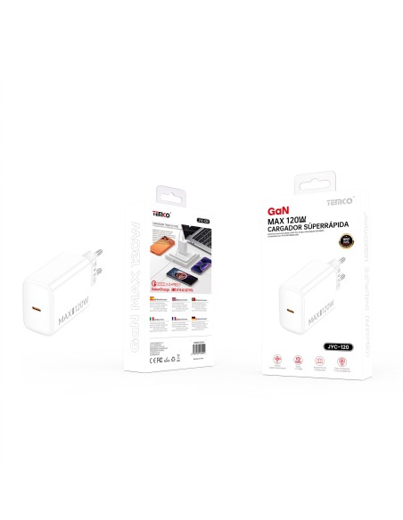 Cargador USB-C 120W TEMCO GaN JYC-120