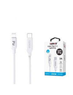 CABLE TYPO-C A IOS 30W 20CM LC301-B TEMCO
