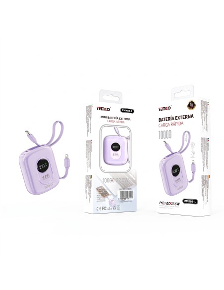Batería externa 10.000 mAh TEMCO carga rápida 22,5 W